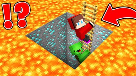 Jj And Mikey Found Super Secret Passage Inside Lava In Minecraft Maizen