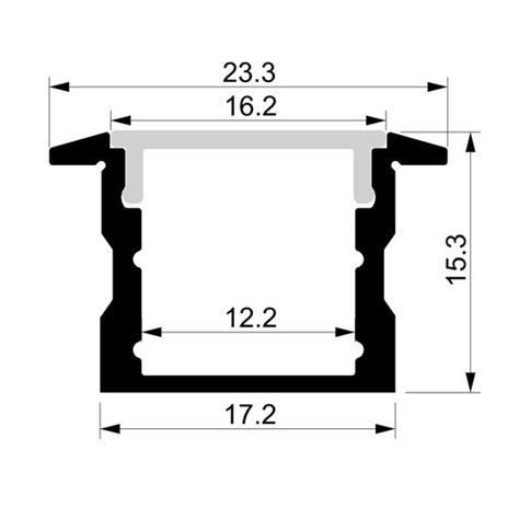 Ledpoint S R L Profilo In Alluminio Da Incasso 23x15mm 2 Metri