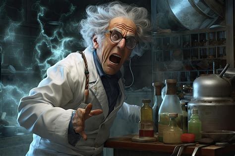 Premium Ai Image Mad Scientist Concept Ai Generative