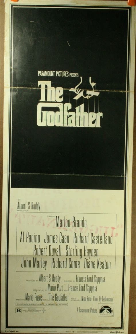 GODFATHER, Original Insert Movie Poster - Original Vintage Movie Posters