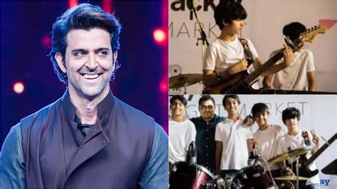 Hrithik Roshan Cheers For Son Hrehaans Debut Rock Band Performance Hindi Movie News