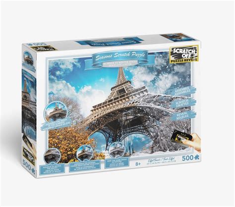 Scratch Off Seasons Eiffel Tower Jigsaw Puzzle