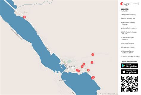 Juneau Printable Tourist Map | Sygic Travel