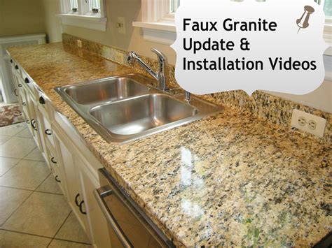 Diy Faux Granite Finish For Kitchen Countertops Things In The Kitchen