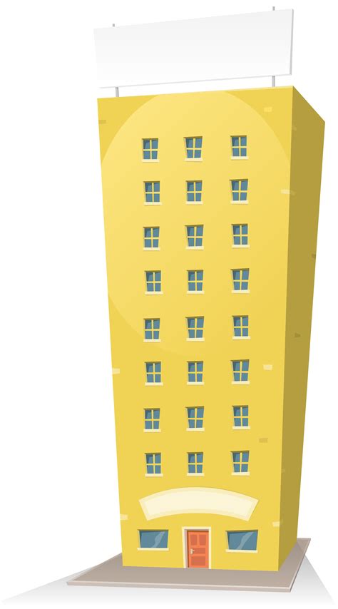 Edificio De Dibujos Animados Con Signo 262943 Vector En Vecteezy