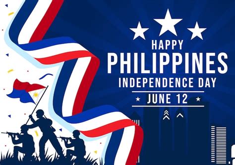 Premium Vector | Philippines independence day vector illustration on 12 ...