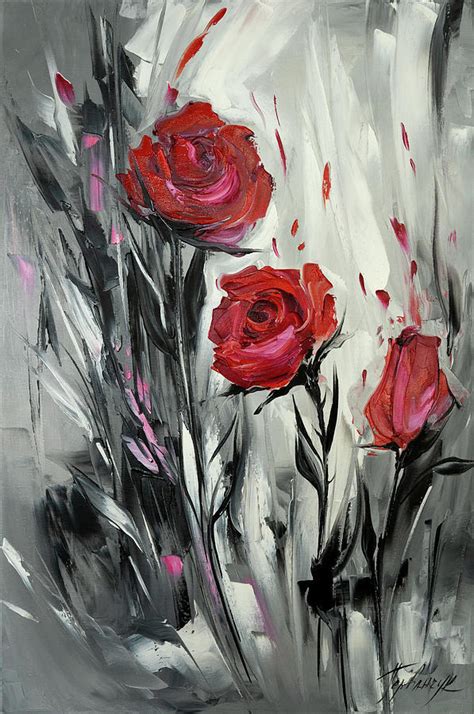 Black And White And Red Paintings