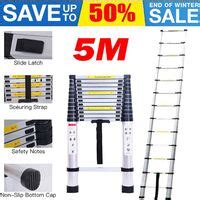 M Telescopic Ladder With Roof Hook Kit Aluminium Portable Multi