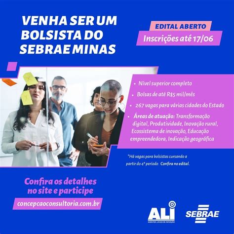 UNIFUCAMP O SEBRAE MINAS ESTÁ OFERECENDO BOLSAS PARA O PROGRAMA ALI