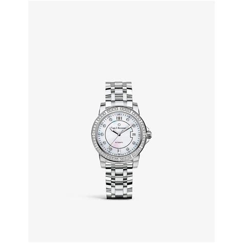 Carl F Bucherer Patravi Autodate Stainless Steel And Ct Diamond