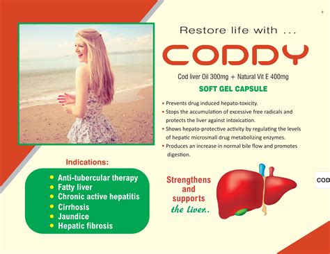 Natural Vitamin E And Cod Liver Oil Softgel Capsules Coddy