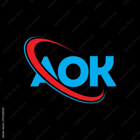 AOK logo. AOK letter. AOK letter logo design. Initials AOK logo linked ...