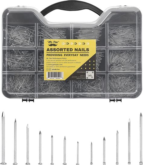 Hillman 591520 Small Wire Nails And Brads Assortment Kit 260 Pieces