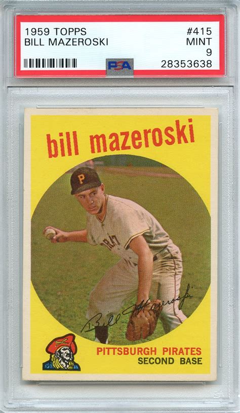 Lot Detail Topps Bill Mazeroski Psa Mint