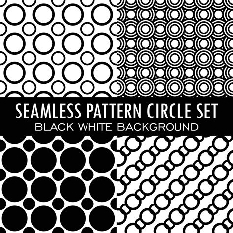 Seamless pattern with overlapping circles. Vector art. Circle seamless pattern collection ...