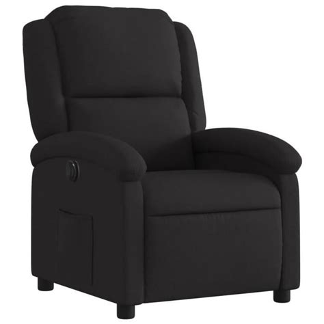 Zerodis Fauteuil Inclinable Lectrique Noir Tissu Rn Cdiscount Maison