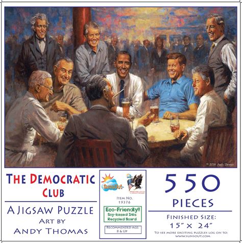 The Democratic Club Puzzle | Presidents | Obama | Clinton - Fine Art ...