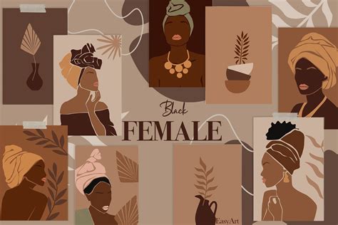 Black Female Abstract Template Cute Desktop Wallpaper Imac Wallpaper