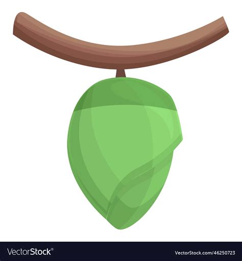 Silk Cocoon Icon Cartoon Natural Life Royalty Free Vector