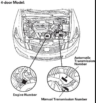 Honda Accord Identification Number Locations General Information