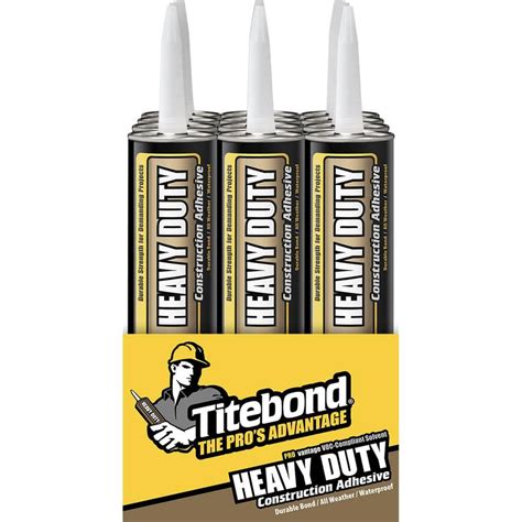 Titebond 10 Oz Provantage Heavy Duty Construction Adhesive 12 Pack