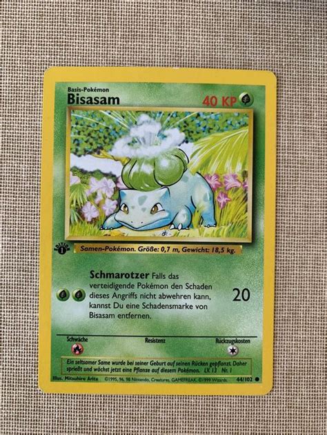 Pokemon Bisasam 1 Edition Base Set Deutsch 44 102 Kaufen Auf Ricardo