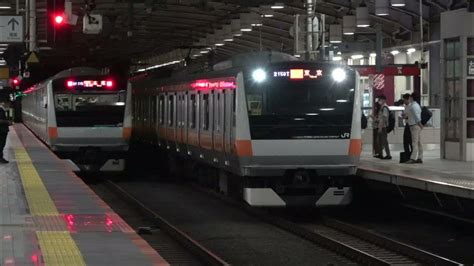 【jr東は最近ホームドア工事ラッシュ】jr中央線e233系0番台h56編成快速東京行き 武蔵境駅発着！！！＆jr中央線e233系0番台t16