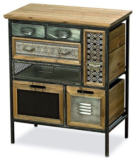 Industrial Chic Multi Drawer Nightstand Industrial Nightstands And