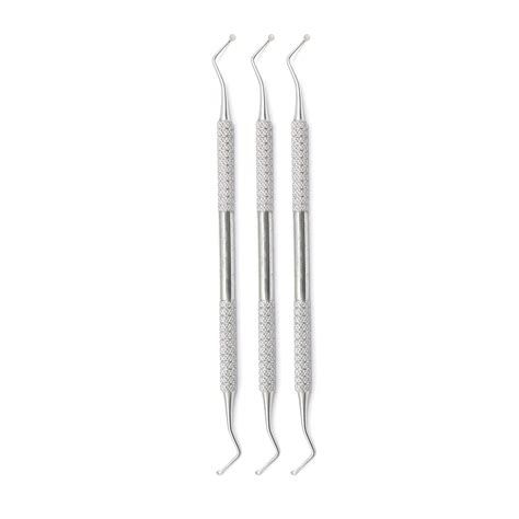 OdontoMed2011 3 PCS Dental 127 128 EXCAVATORS Spoons 2MM Double Ended