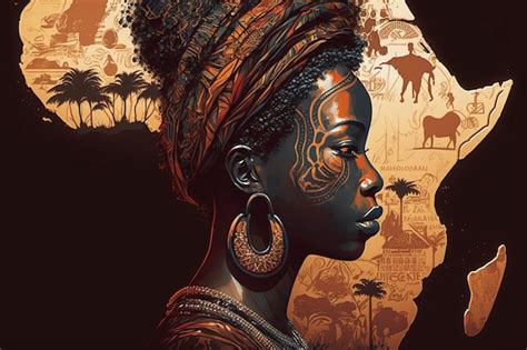 Premium Ai Image African Woman Portrait Ai Generated