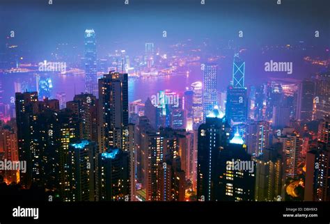 Hong Kong Night View Stock Photo - Alamy