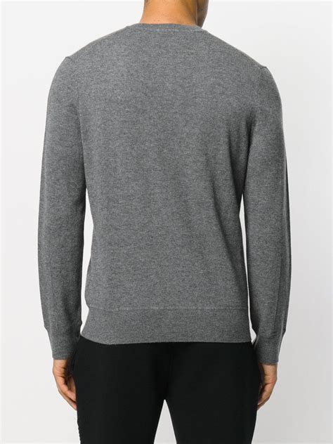 Neil Barrett Wool Crew Neck Jumper In Gray For Men Lyst