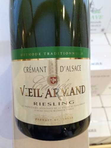 Vieil Armand Crémant d Alsace Cuvée Riesling Vivino US