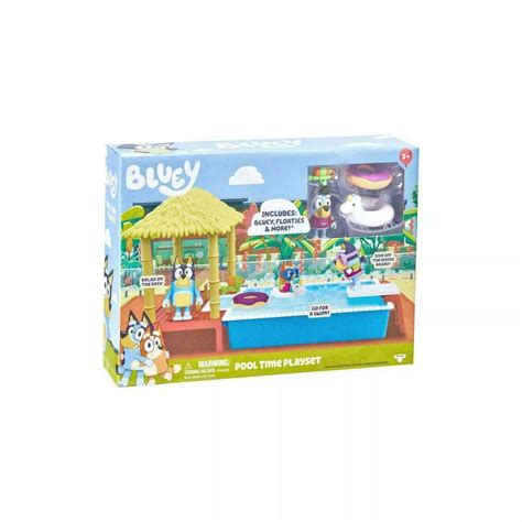 Bluey Pool Time Playset With Bluey Figure And Accessories Xmas Gift For ...