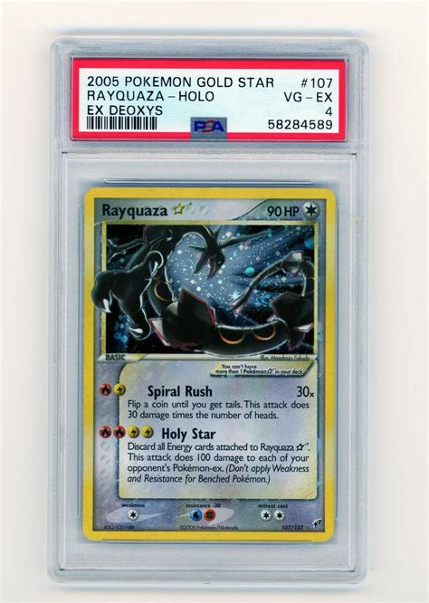 Pokemon Rayquaza Gold Star PSA 4 Values - MAVIN