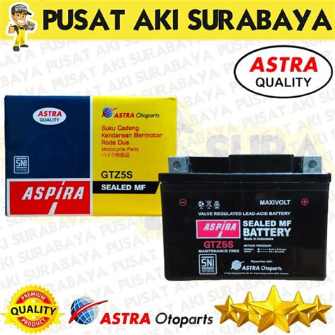 Aki Original Aspira Gtz S Ah Sealed Mf Battery Sepeda Motor Shadow