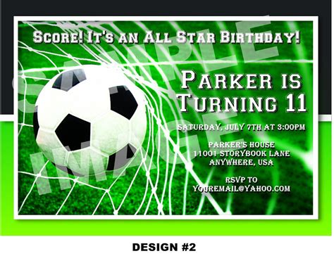 Soccer Birthday Invitations Samples - Invitation Design Blog