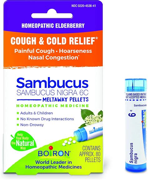 Amazon Boiron Sambucus Nigra C Homeopathic Elderberrry Medicine