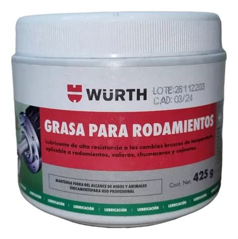 Grasa Para Rodamientos G Wurth Uso Automotriz Industrial Env O Gratis