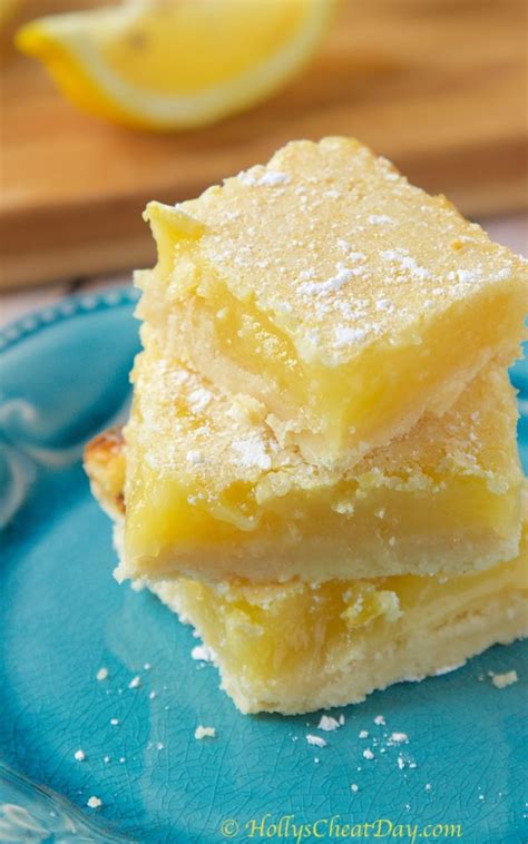 Classic Lemon Bars Hollys Cheat Day