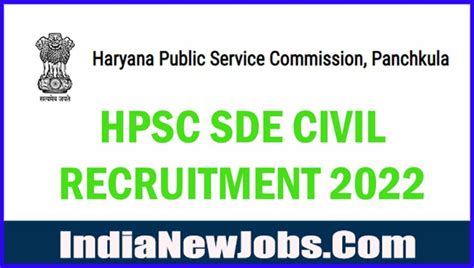 Hpsc Sde Civil Recruitment 2023 Online Form