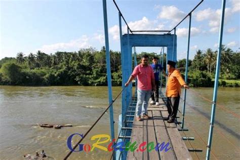 GoRiau Jembatan Gantung Di Desa Ganting Semakin Berbahaya Dan