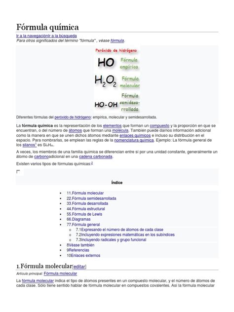 formula quimica  ciencias fisicas quimica