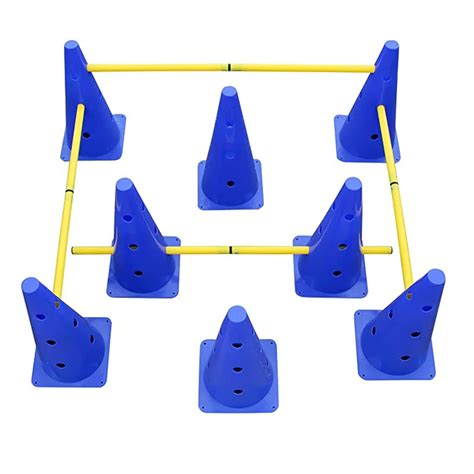 Adjustable Soccer Training Kit Speed Flexible Hurdles Agility Cone