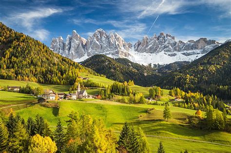 Hd Wallpaper Merano Italy Mountains Church South Tyrol Valley