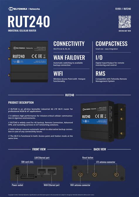 Teltonika Rut Instant Lte Failover Compact And Powerful