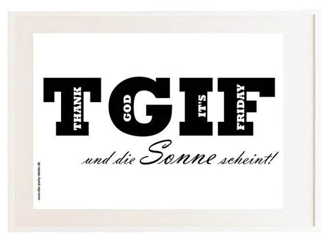 Print TGIF Mit Bilderrahmen 21x30cm Das Party Atelier De