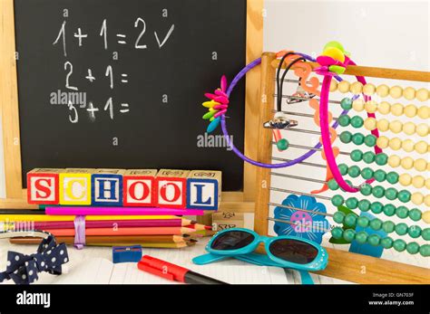 Math On Blackboard Learning Simple Calculus Stock Photo Alamy