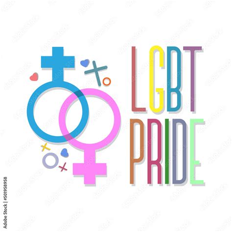 Gay Pride Background LGBT Day Vector Illustration With Colorful Realistic Style Stickers
