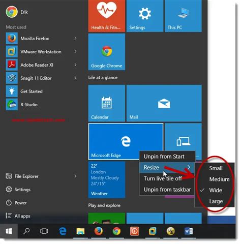 Customize Windows 10 Start Menu Apps And Programs